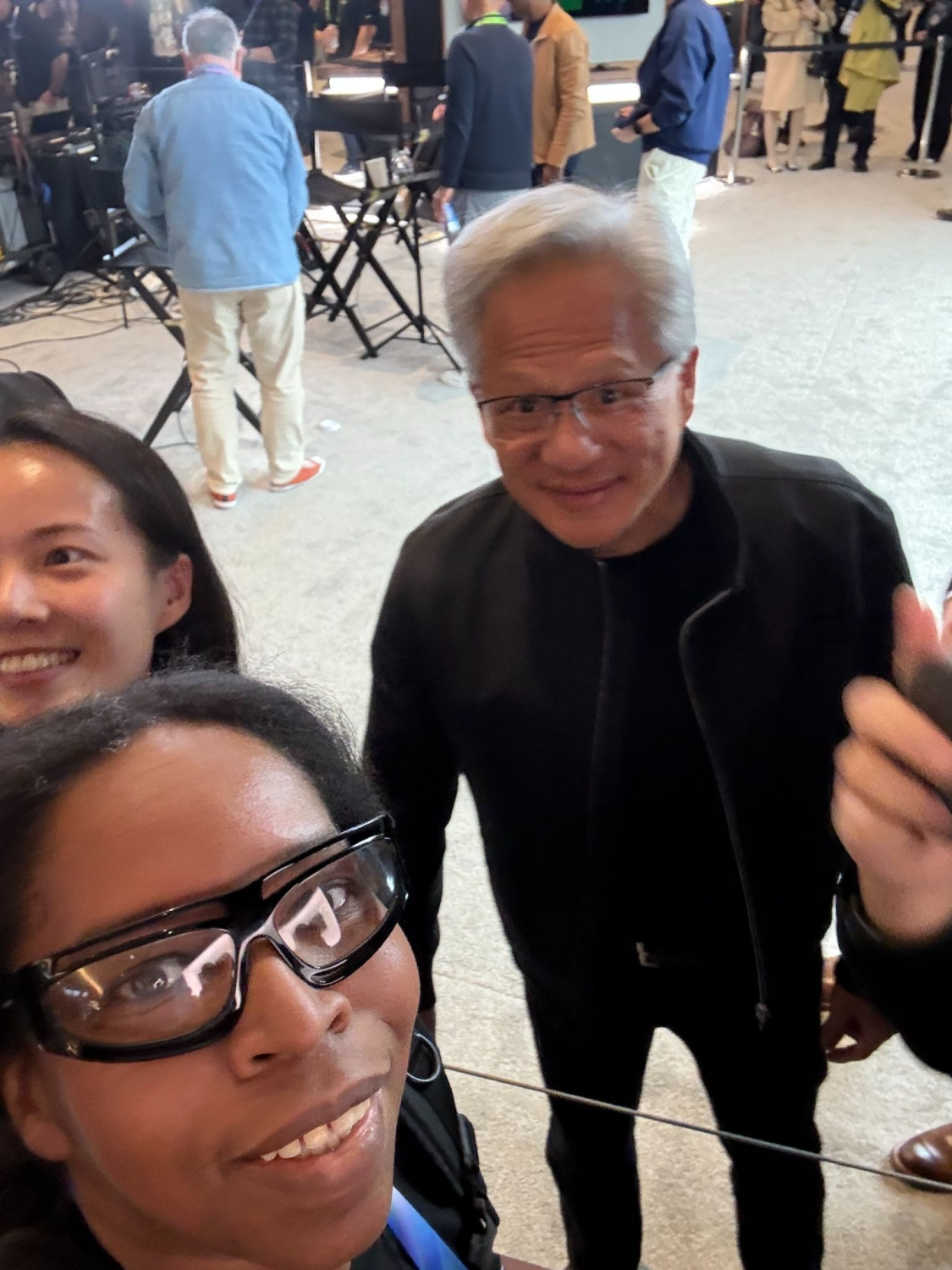 Lauren Jones co-founder of Alter New Media with Jensen Huang NVIDIA CEO