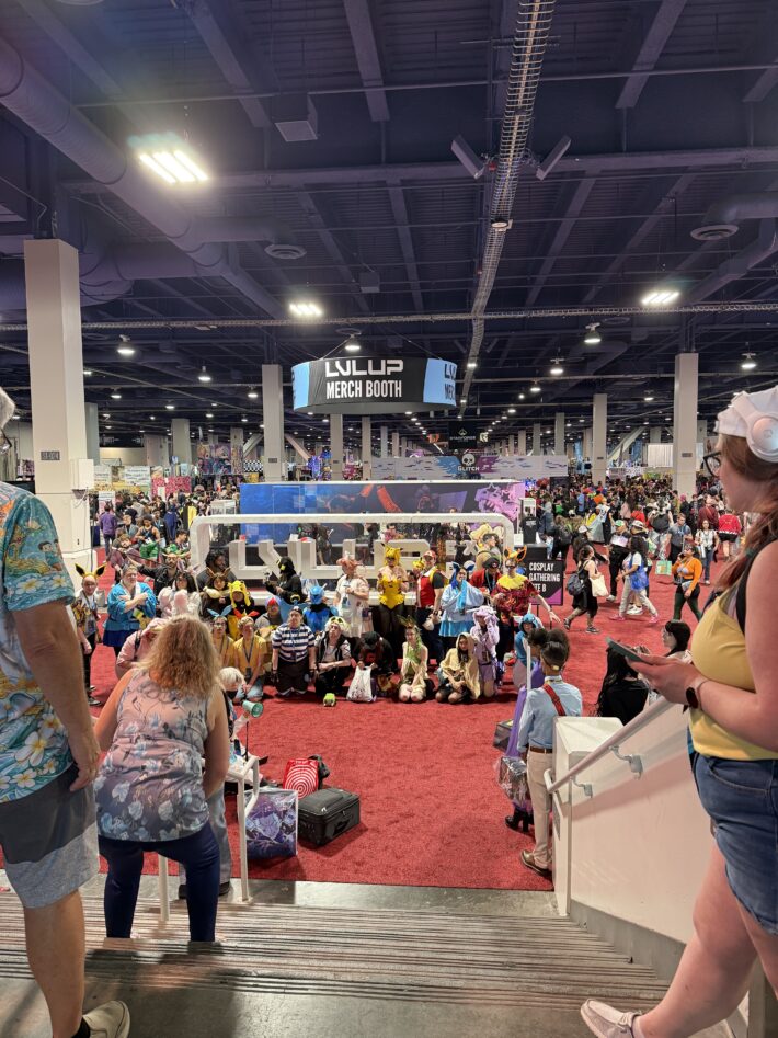 LVL UP EXPO showroom floor with cosplayers