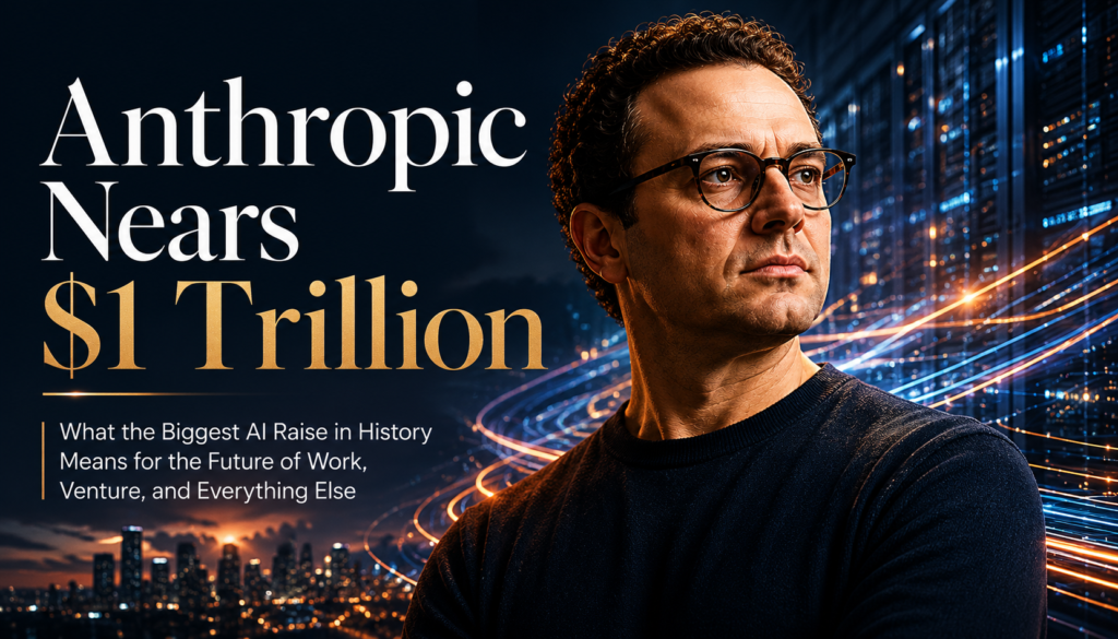 Image of Anthropic Founder and Announcement of Biggest AI Raise